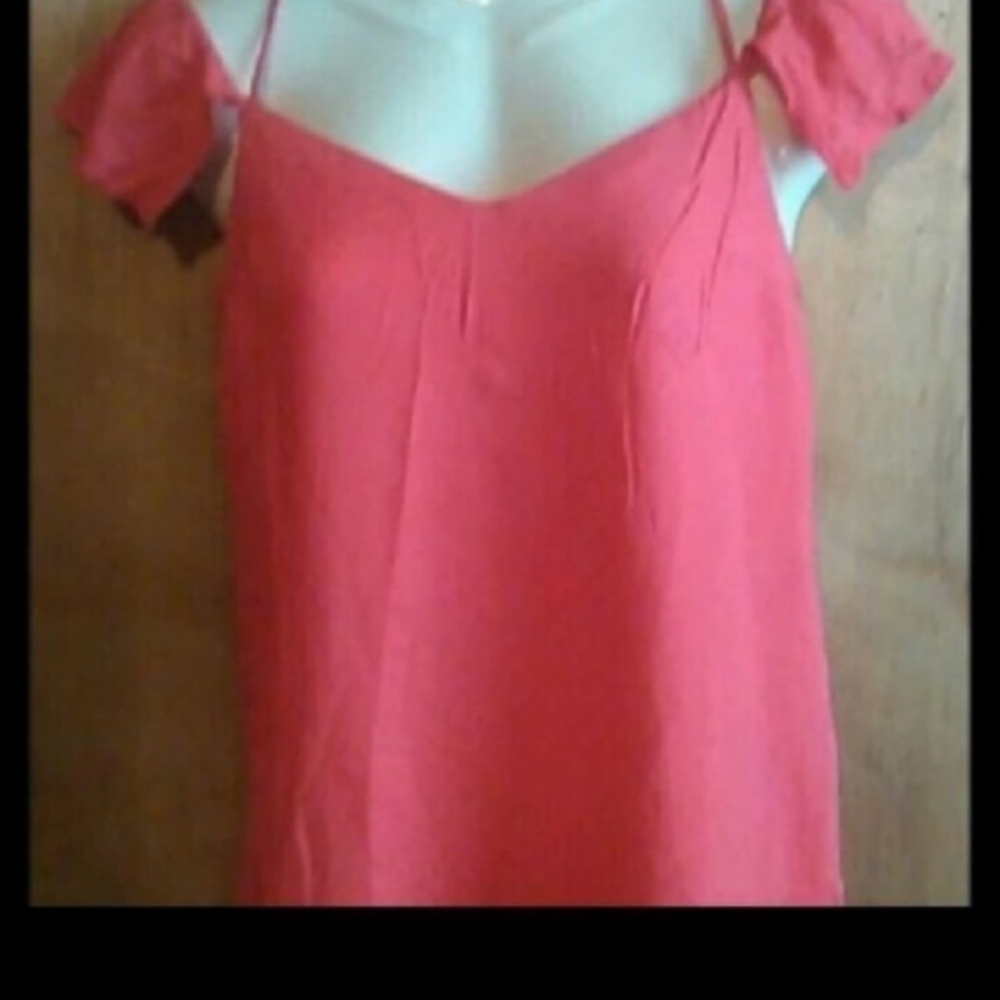 Candie's Vibrant Pink Blouse.Soft Silky Lining